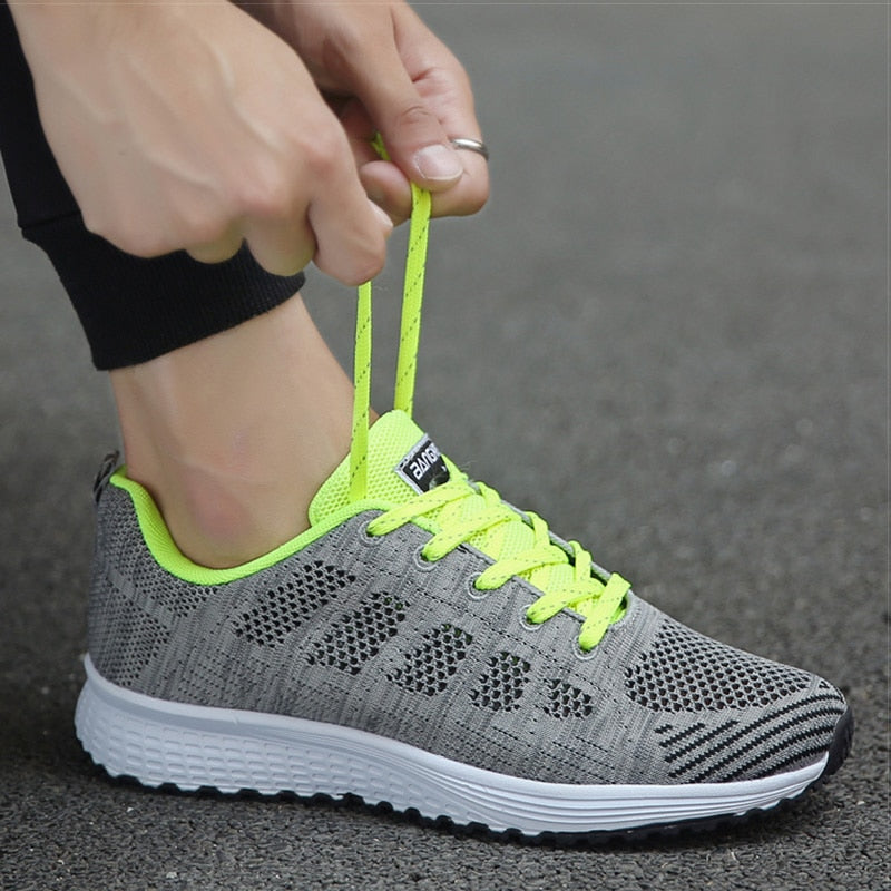 Women's Lace-Up Cushioned Walking Shoes with Arch Support