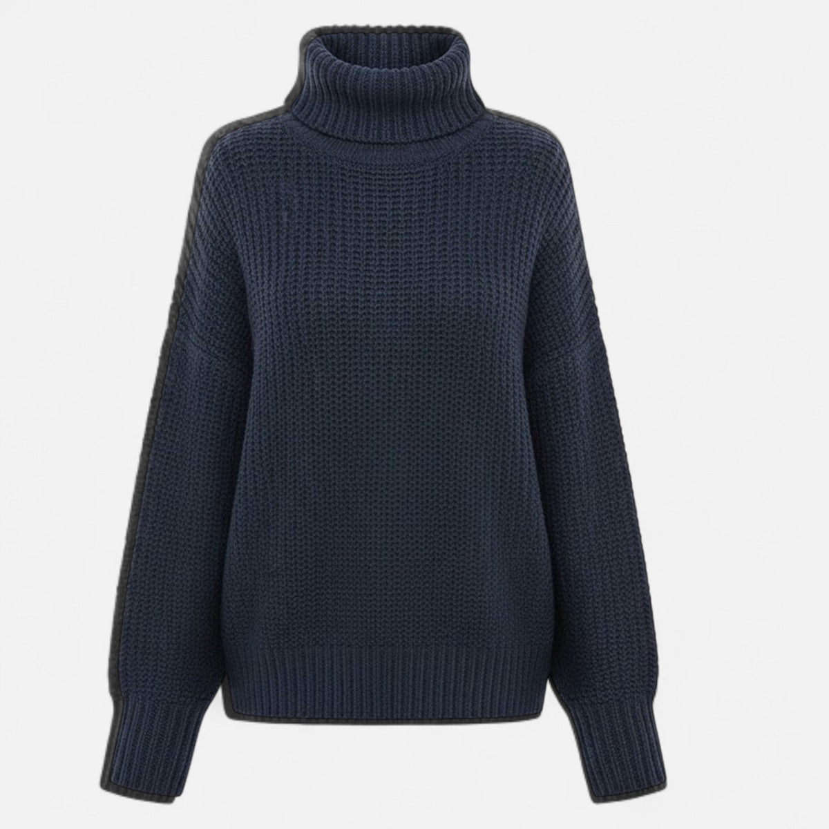 Women's Classic Roll-Neck Jumper – Navy Blue