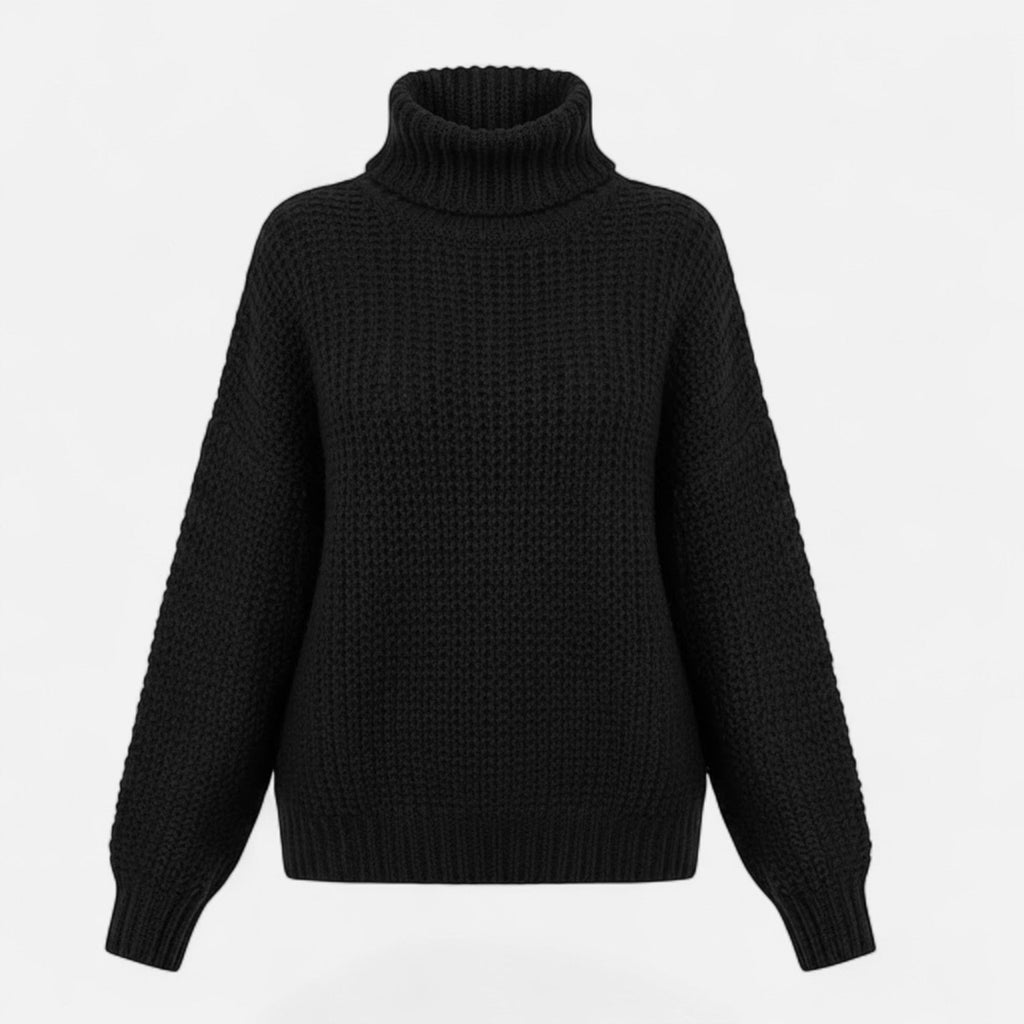 Women's Classic Roll-Neck Jumper – Black