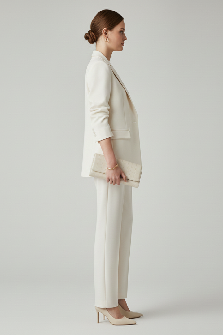 Women's Relaxed Blazer & Straight-Leg Trouser Suit