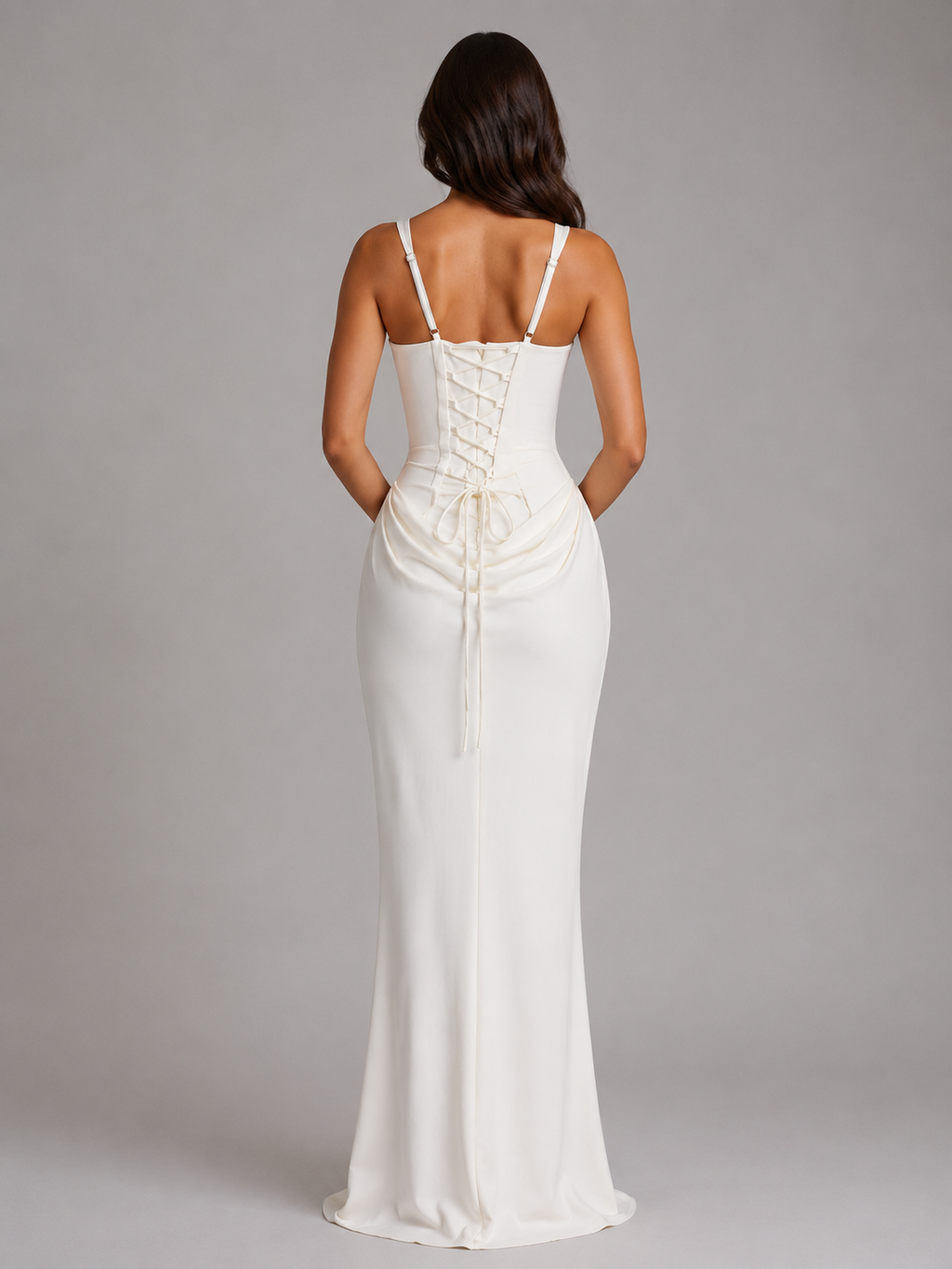 Women's Bodycon Corset Maxi Dress with Square Neck