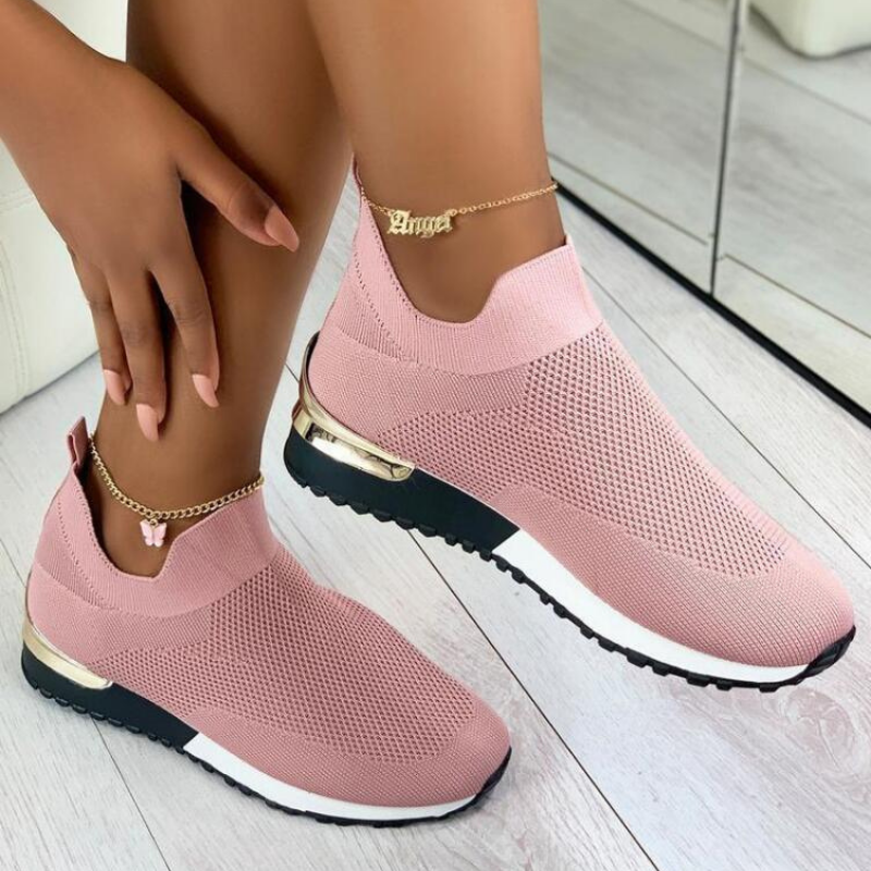 Women's Knit Slip-On Walking Trainers