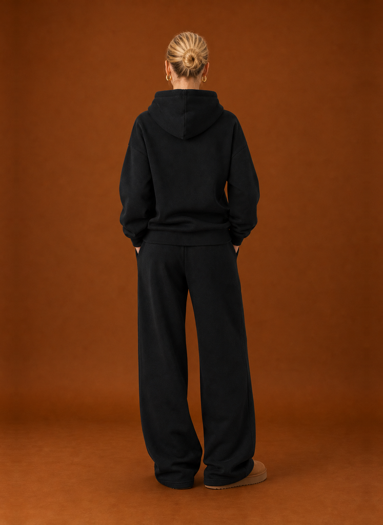 Women's Hoodie & Wide-Leg Joggers Tracksuit Set