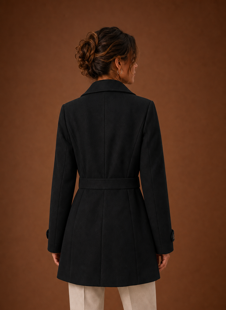 Women's Mid-Length Button-Front Trench Coat