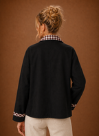 Women's Barn Jacket with Check Collar