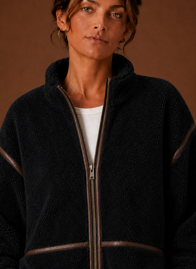Women's Zip-Up Sherpa Fleece Jacket
