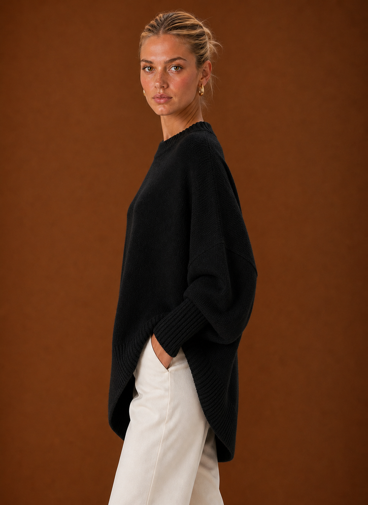 Women's Oversized Crew-Neck Knit Jumper