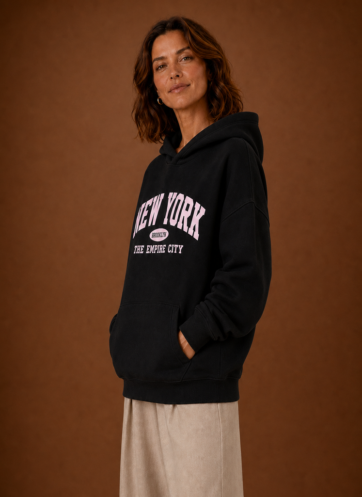 Women's Oversized Graphic Print Hoodie