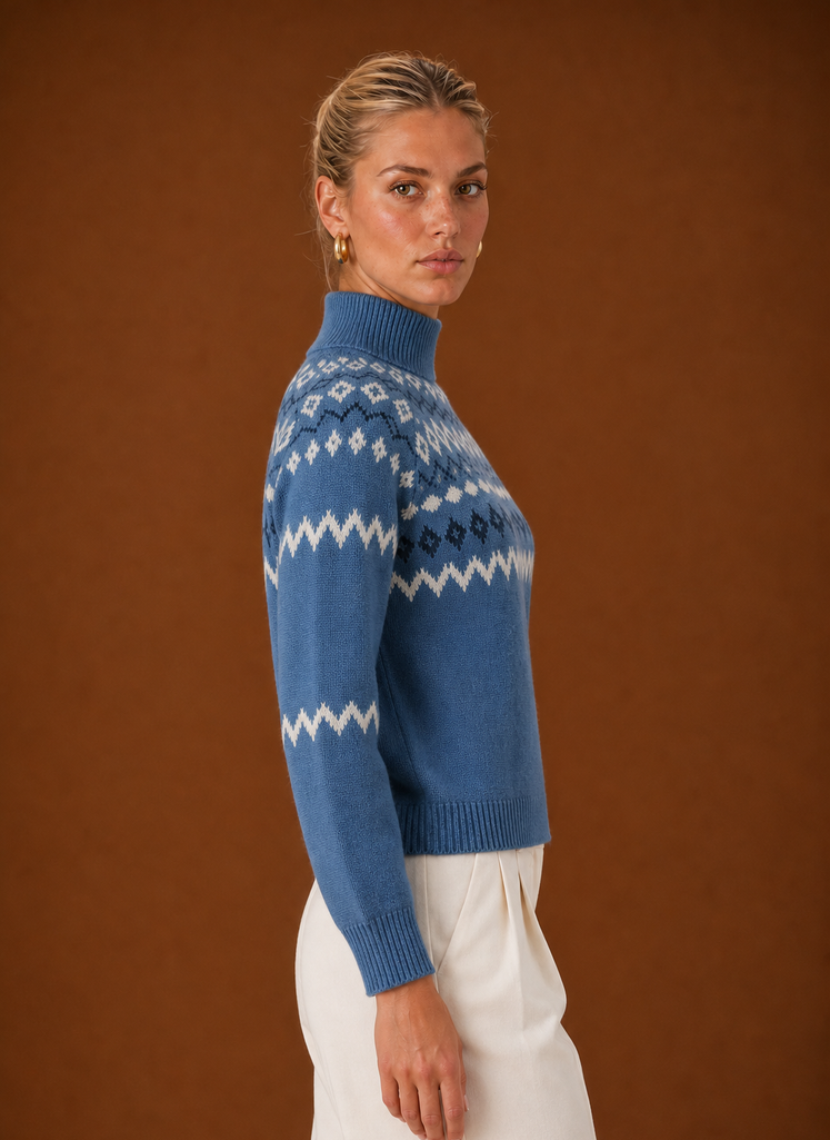 Women's Nordic Fair Isle Turtleneck Jumper