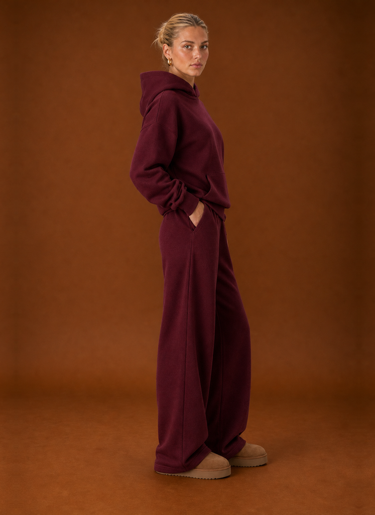 Women's Hoodie & Wide-Leg Joggers Tracksuit Set