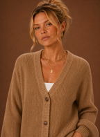 Women's V-Neck Button-Front Knit Cardigan