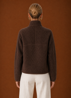Women's Oversized Sherpa Fleece Quarter-Zip Sweatshirt