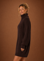 Women's Turtleneck Knit Sweater Dress