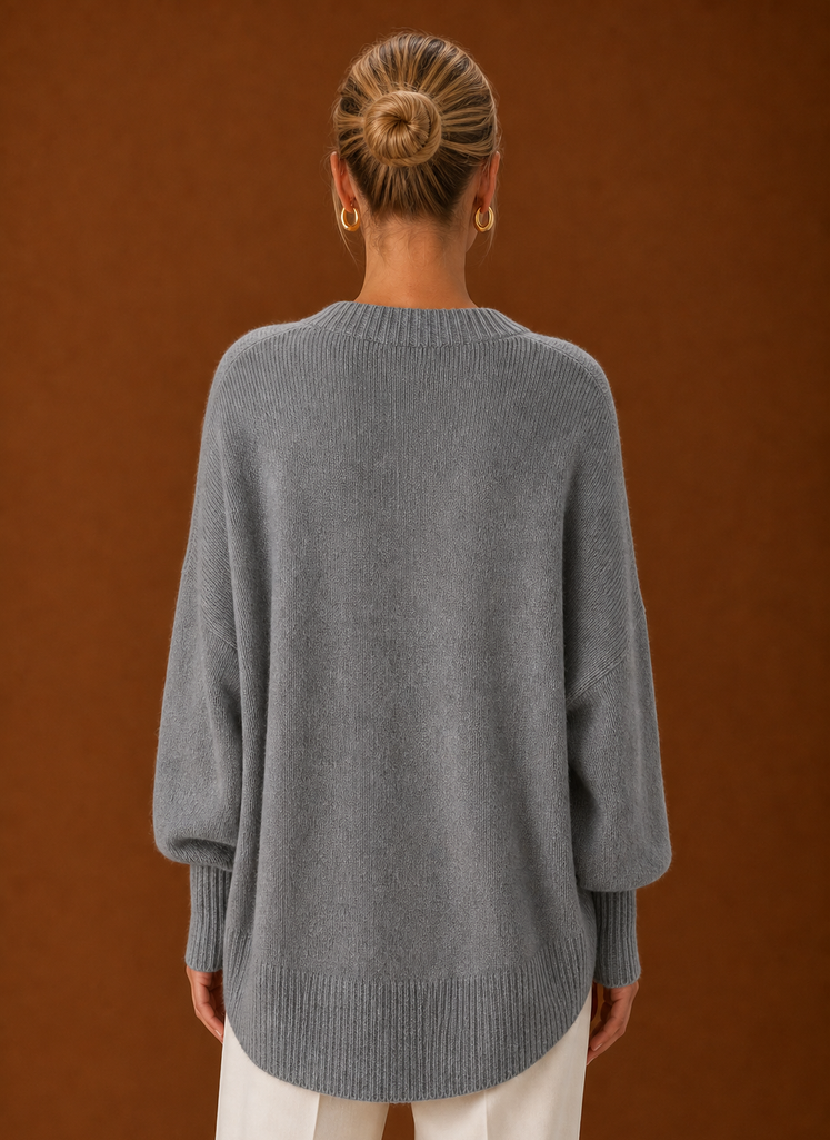 Women's Oversized Crew-Neck Knit Jumper