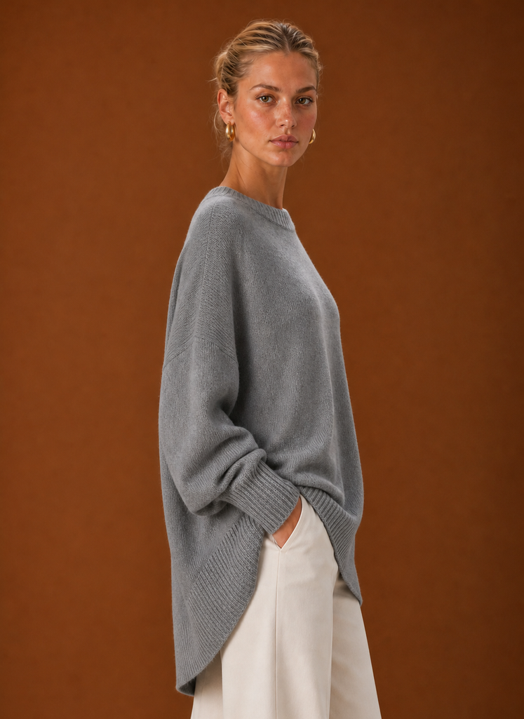 Women's Oversized Crew-Neck Knit Jumper