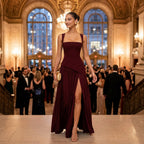 Women's Sleeveless A-Line Maxi Dress with Fitted Waist