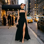 Women's Sleeveless A-Line Maxi Dress with Fitted Waist