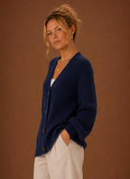 Women's V-Neck Button-Front Knit Cardigan