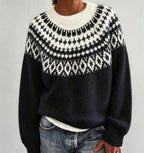 Women's Fair Isle Yoke Jumper with Plain Knit Body
