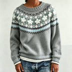 Women's Fair Isle Yoke Jumper with Plain Knit Body