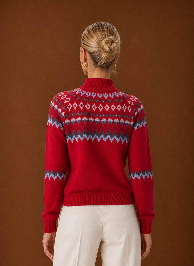 Women's Nordic Fair Isle Turtleneck Jumper