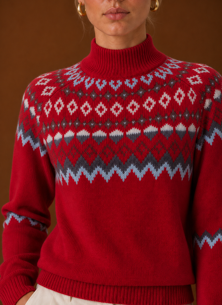 Women's Nordic Fair Isle Turtleneck Jumper