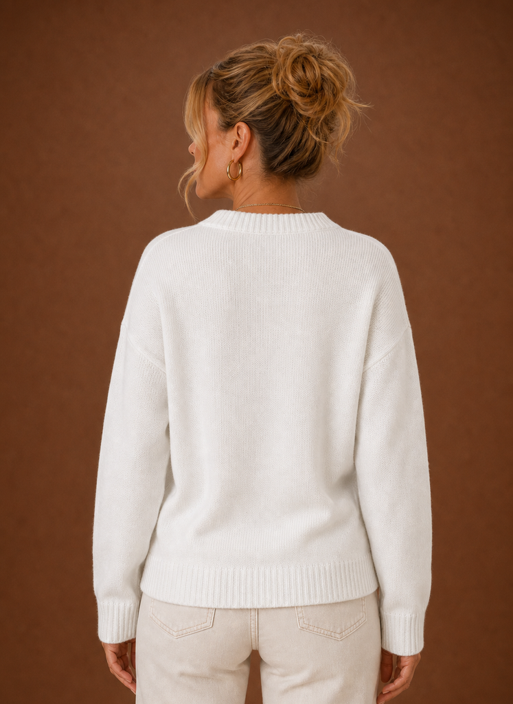 Women's Crew-Neck American Flag Knit Jumper