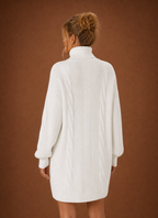 Women's Turtleneck Knit Sweater Dress