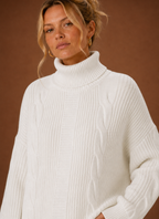 Women's Turtleneck Knit Sweater Dress