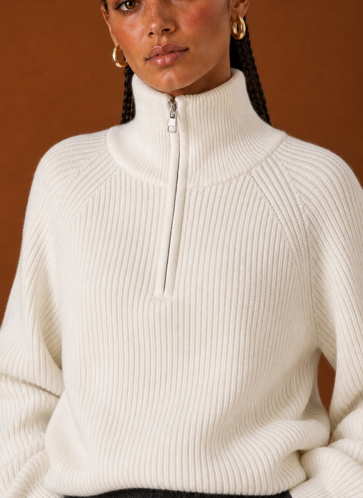 Women's Quarter-Zip Knit Jumper