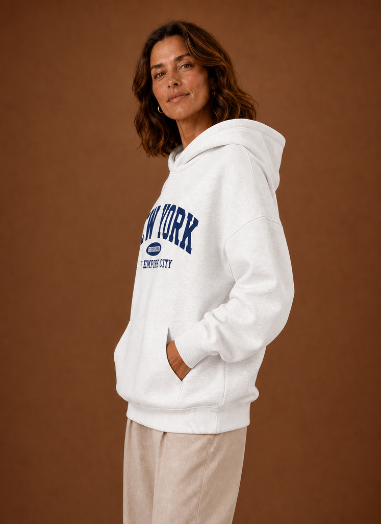 Women's Oversized Graphic Print Hoodie