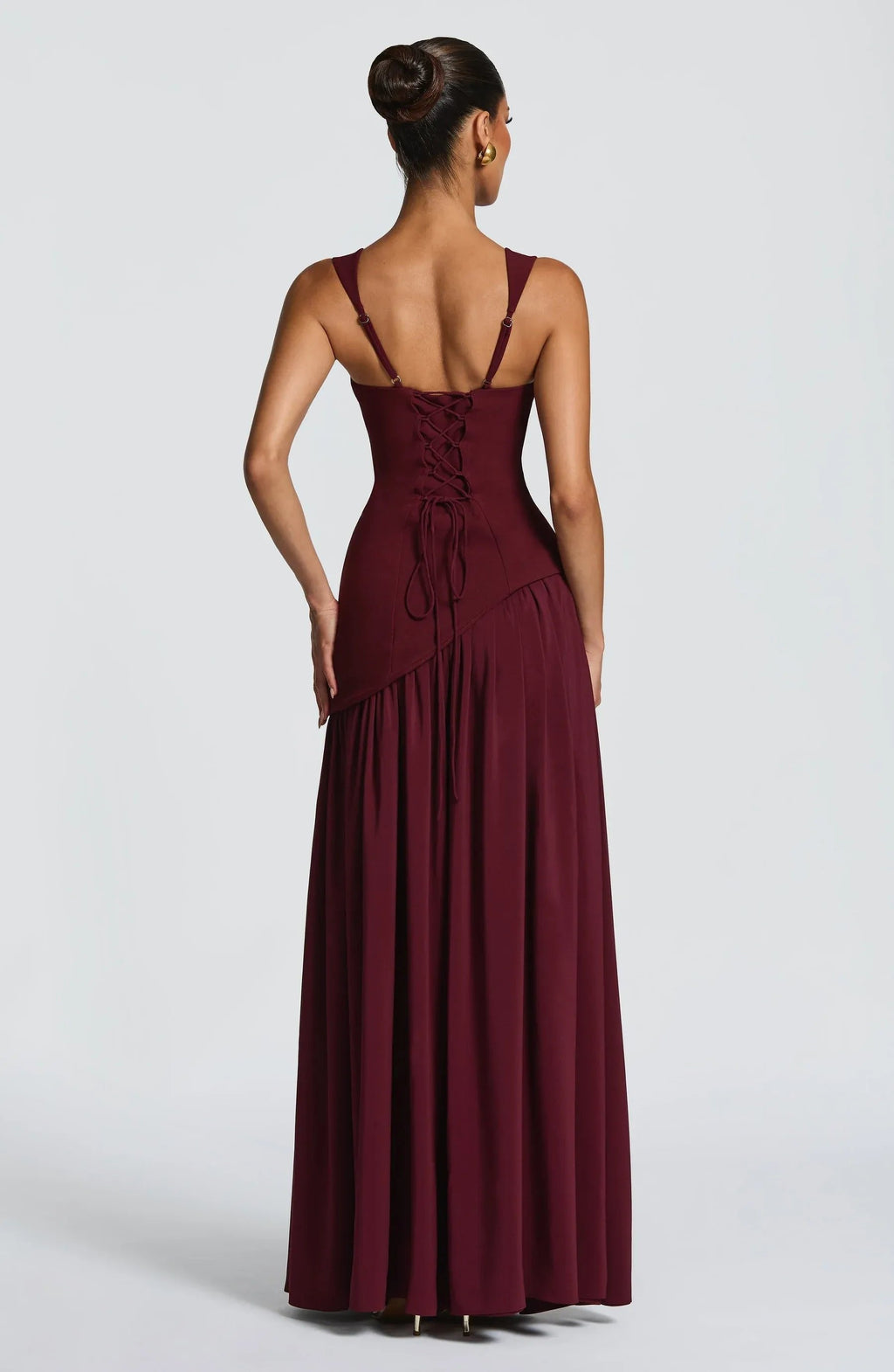 Women's Sleeveless A-Line Maxi Dress with Fitted Waist