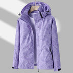 Women's Packable Rain Jacket with Drawstring Hood